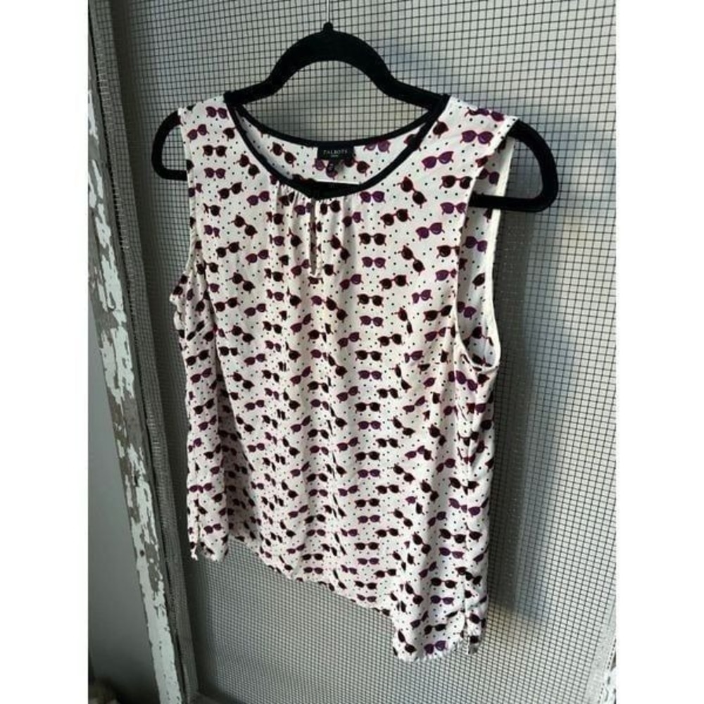 Talbots Sunglasses Tank Top Womens MEDIUM Beach